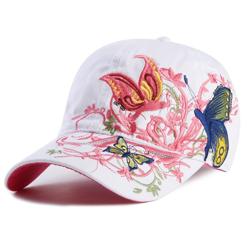 Generic Casquette Fille Rose Motif Papillon Brillanr à prix pas